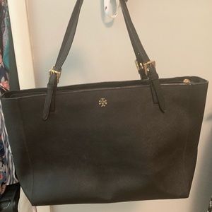 Gently used black Tory Burch tote